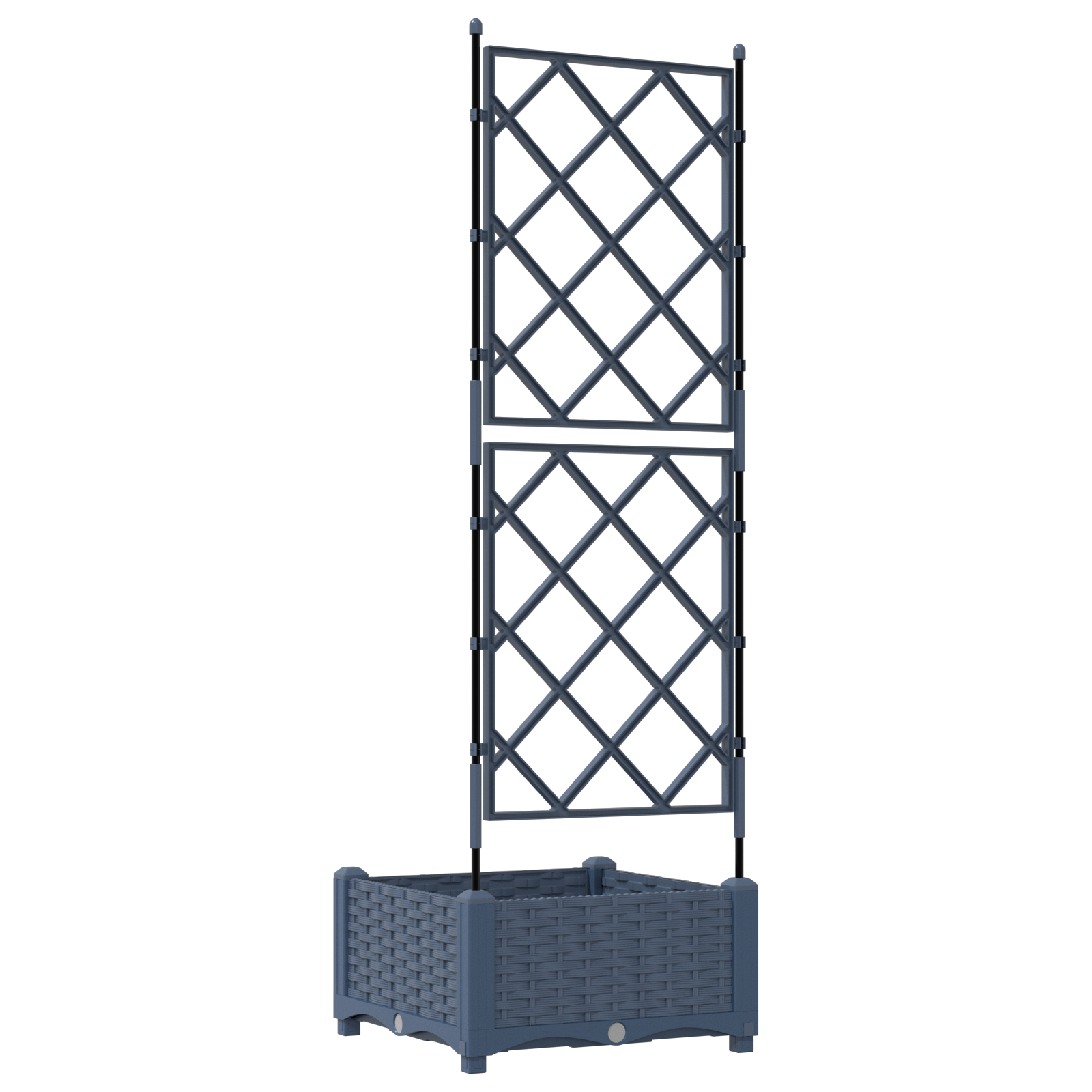 Ghiveci de grădină cu trellis Gri 40 x 40 x 125.5 cm PP GartenMobel Dekor