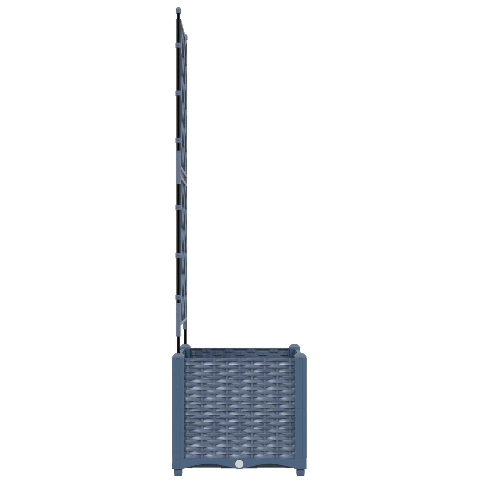 Ghiveci de grădină cu trellis Gri 40 x 40 x 143 cm PP GartenMobel Dekor