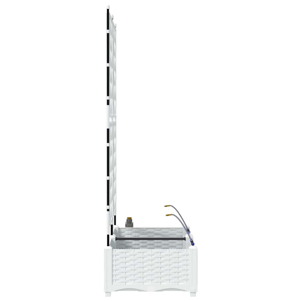 Ghivece pentru grădină Alb 80 x 40 x 126 cm Oțel GartenMobel Dekor