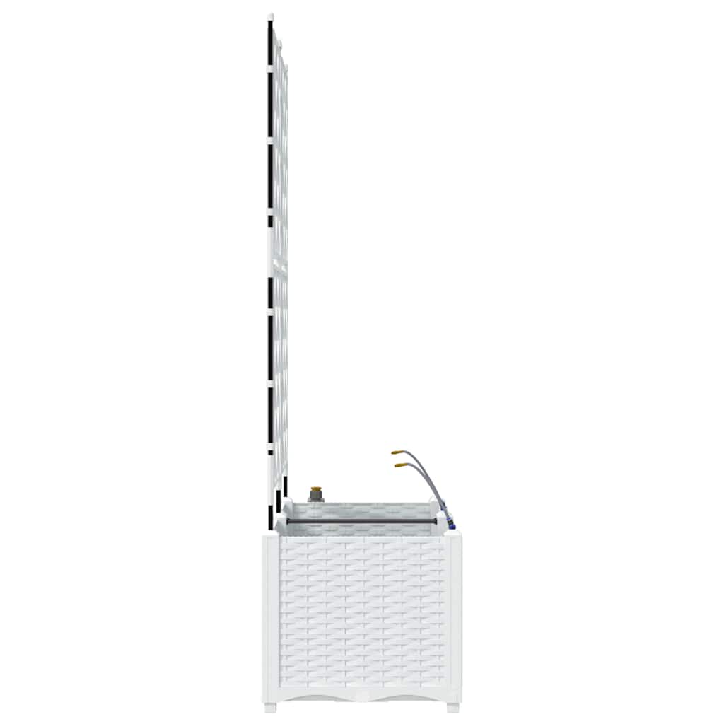Ghivece pentru grădină Alb 80 x 40 x 142 cm Oțel GartenMobel Dekor
