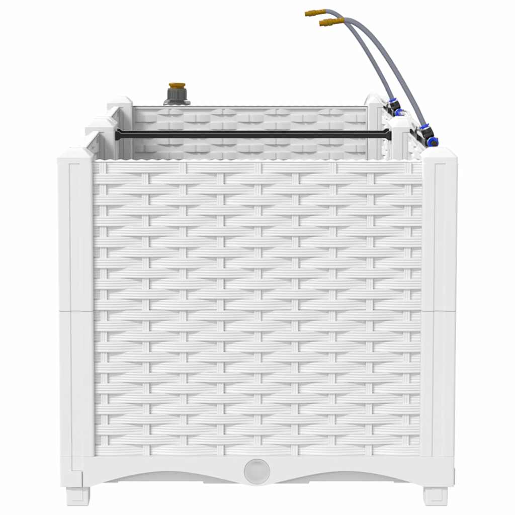 Ghivece pentru grădină Alb 80 x 40 x 37.5 cm Oțel GartenMobel Dekor