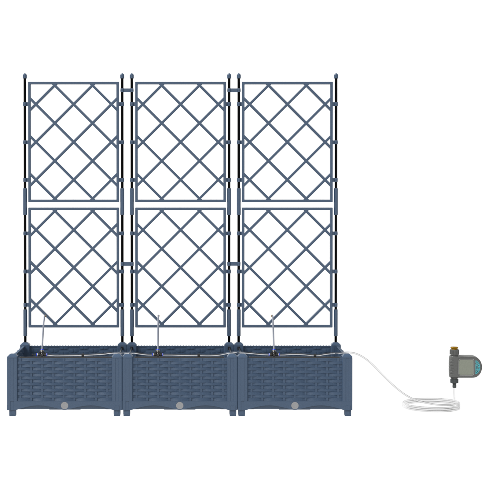 Ghivece pentru grădină Gri 120 x 40 x 126 cm Oțel GartenMobel Dekor