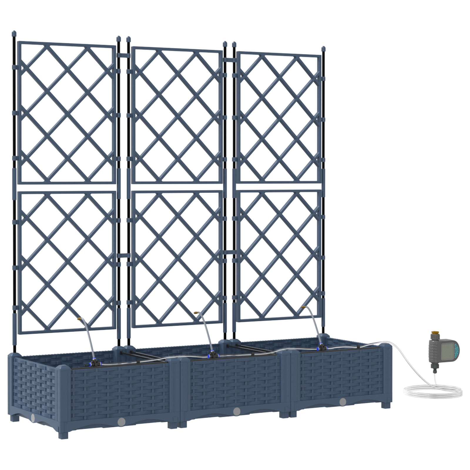 Ghivece pentru grădină Gri 120 x 40 x 126 cm Oțel GartenMobel Dekor