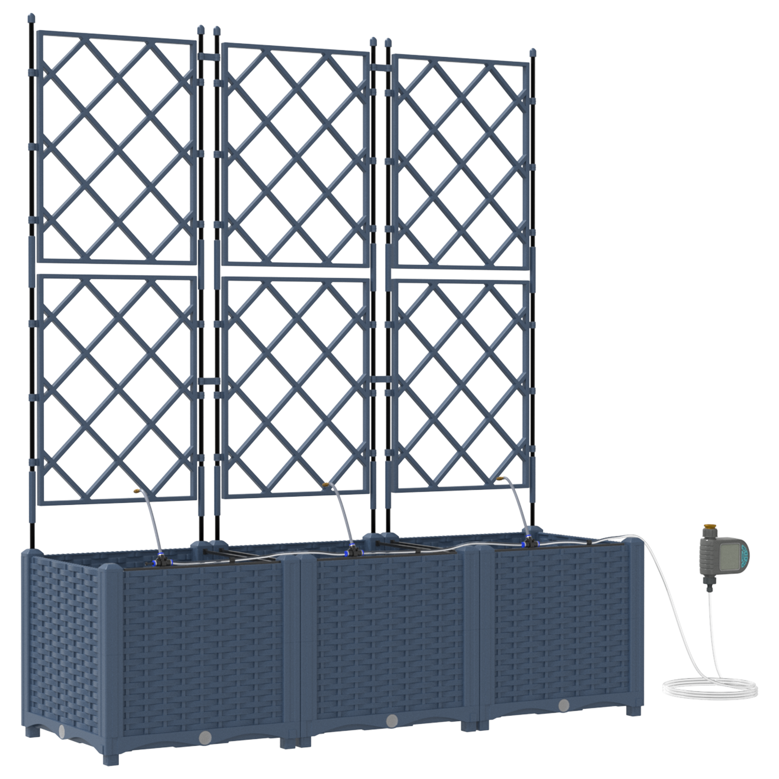 Ghivece pentru grădină Gri 120 x 40 x 142 cm Oțel GartenMobel Dekor