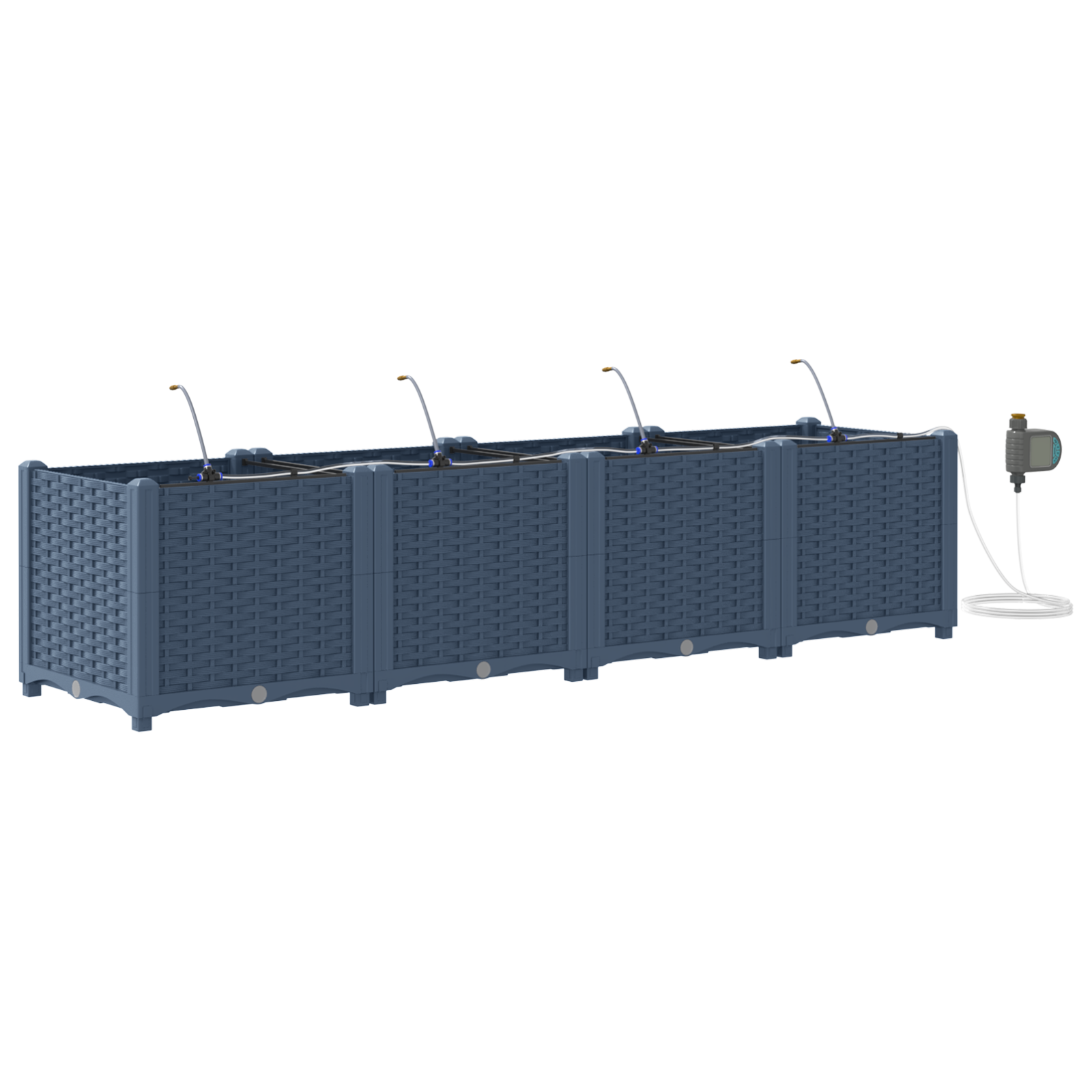 Ghivece pentru grădină Gri 160 x 40 x 37.5 cm Oțel GartenMobel Dekor