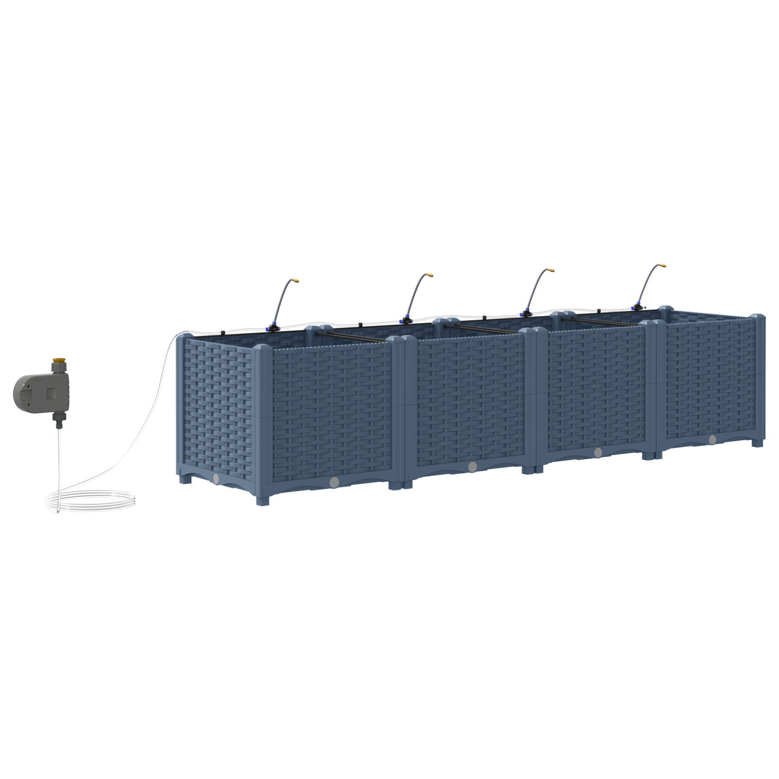 Ghivece pentru grădină Gri 160 x 40 x 37.5 cm Oțel GartenMobel Dekor