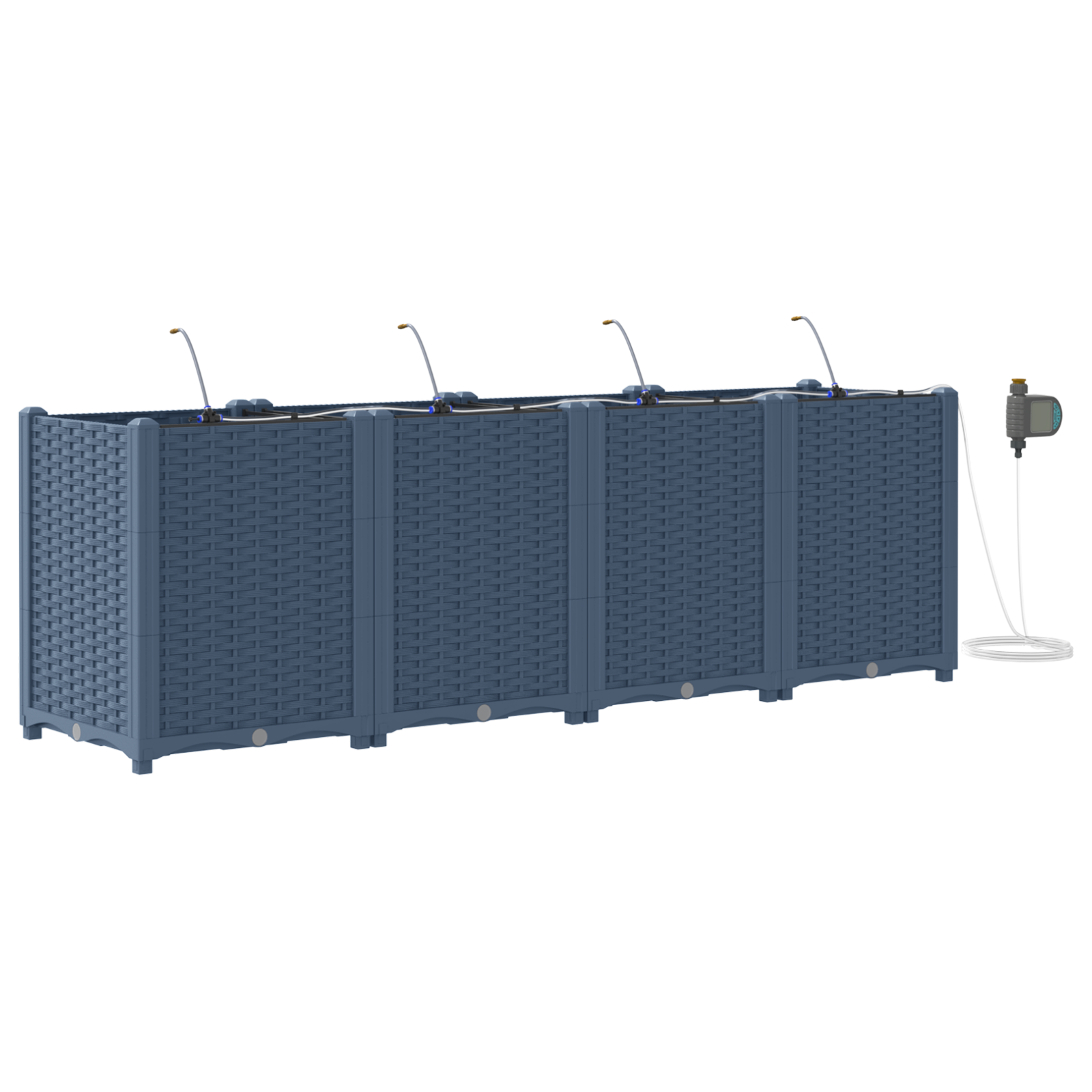 Ghivece pentru grădină Gri 160 x 40 x 52 cm Oțel GartenMobel Dekor