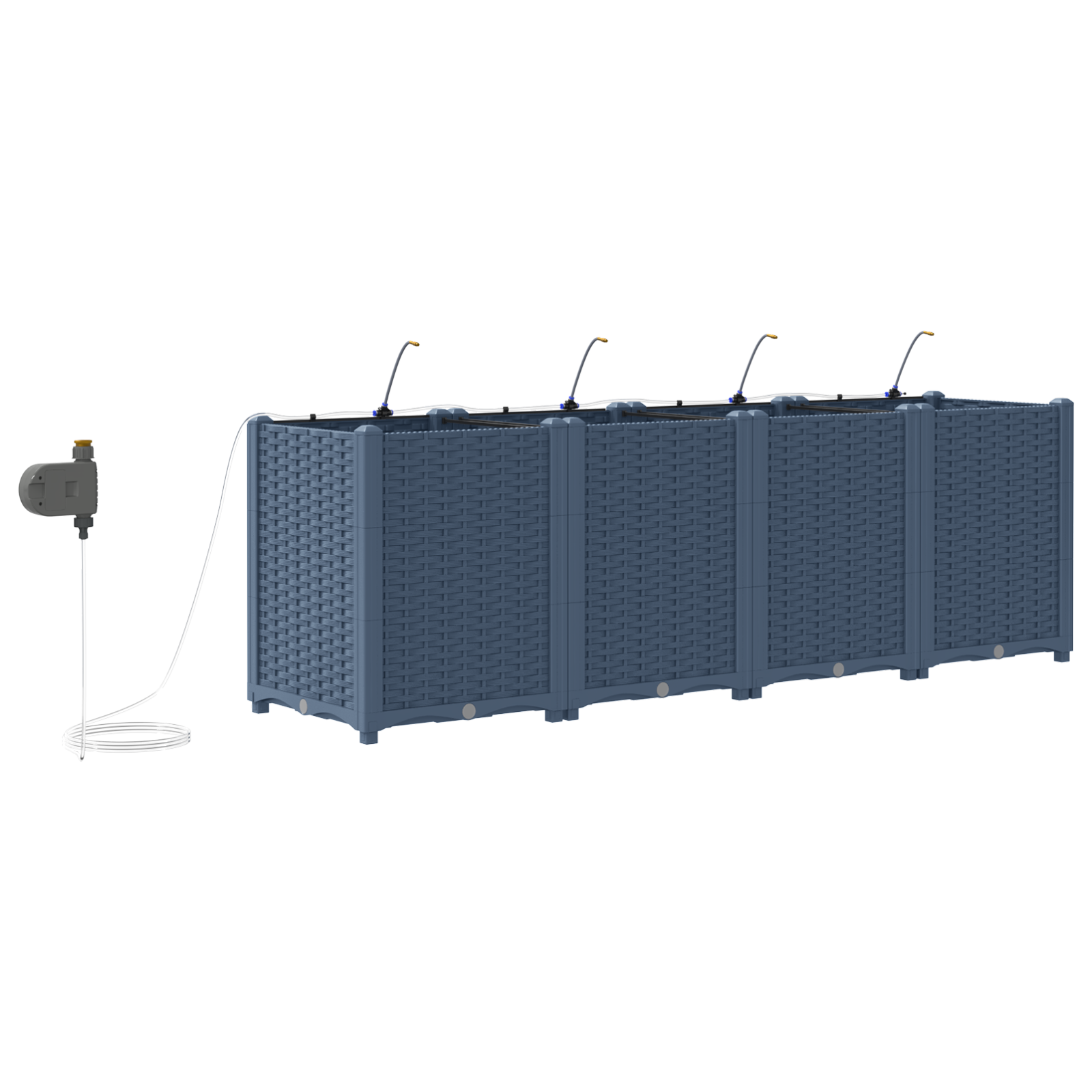 Ghivece pentru grădină Gri 160 x 40 x 52 cm Oțel GartenMobel Dekor
