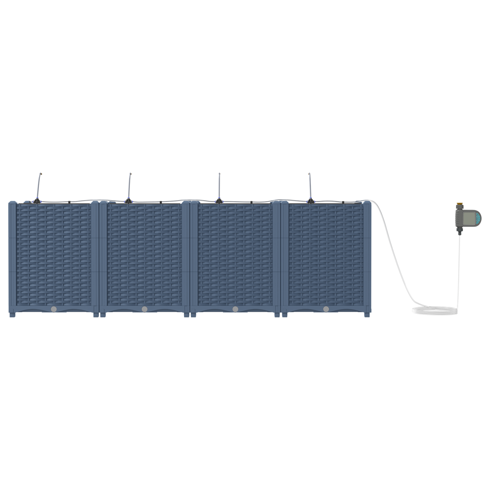 Ghivece pentru grădină Gri 160 x 40 x 52 cm Oțel GartenMobel Dekor
