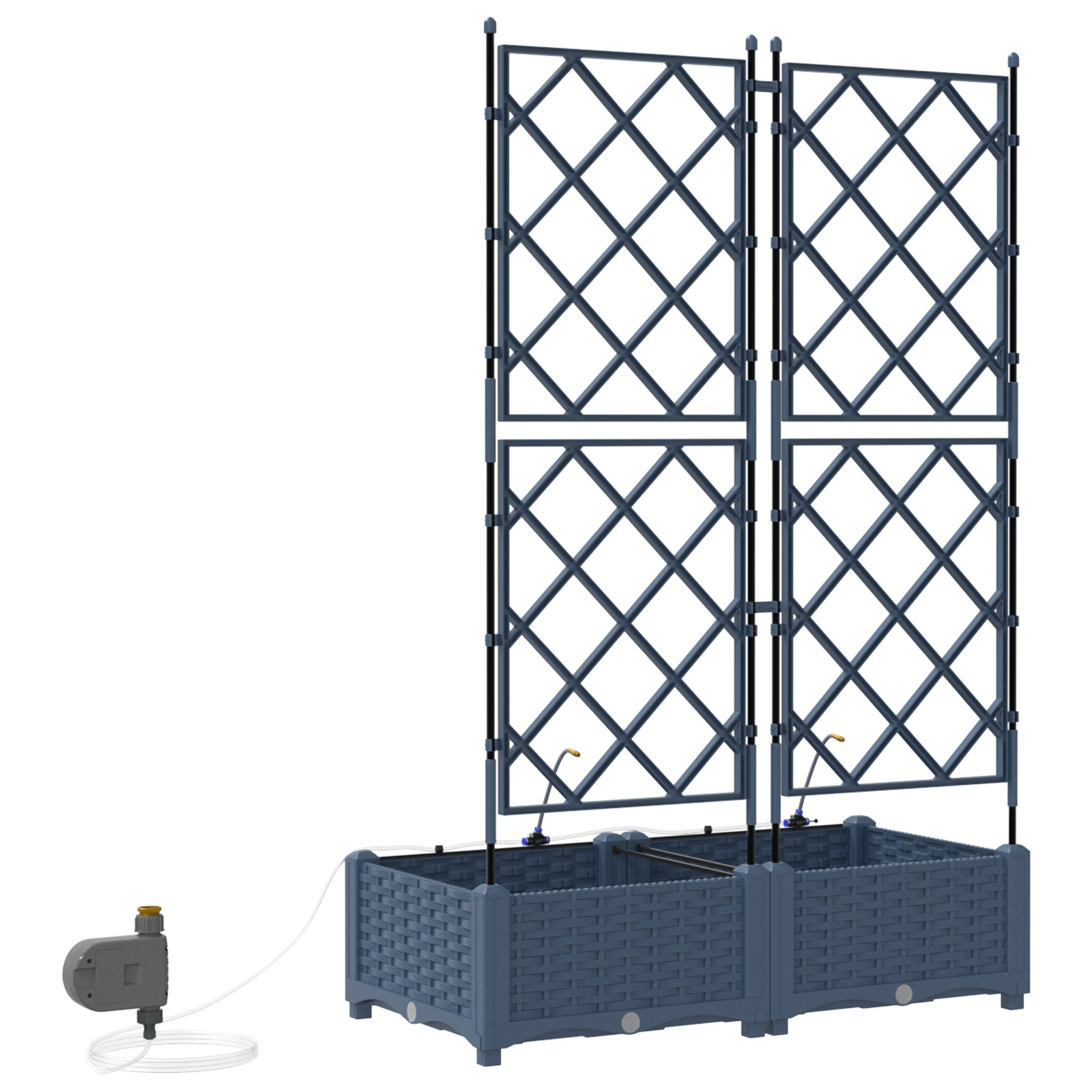 Ghivece pentru grădină Gri 80 x 40 x 126 cm Oțel GartenMobel Dekor
