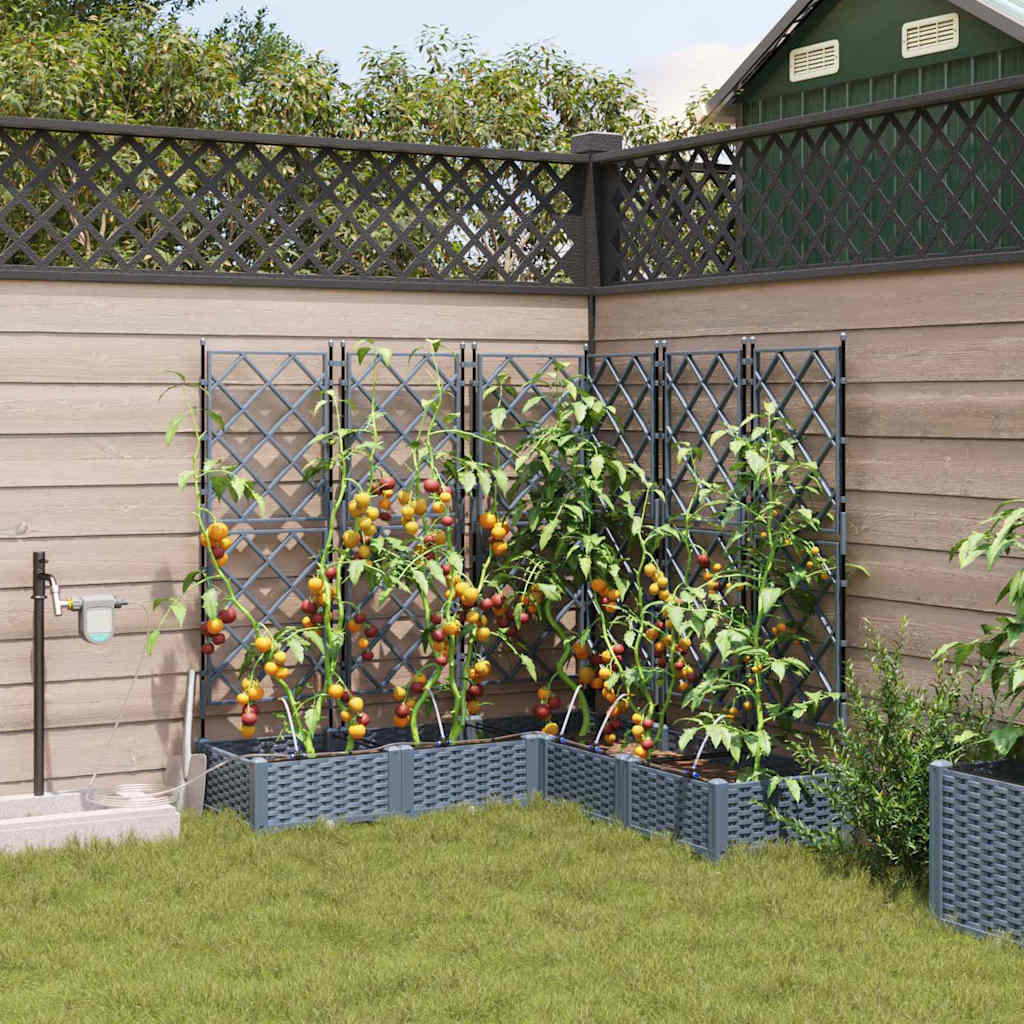 Ghivece pentru grădină Gri deschis 120 x 120 x 126 cm Oțel GartenMobel Dekor
