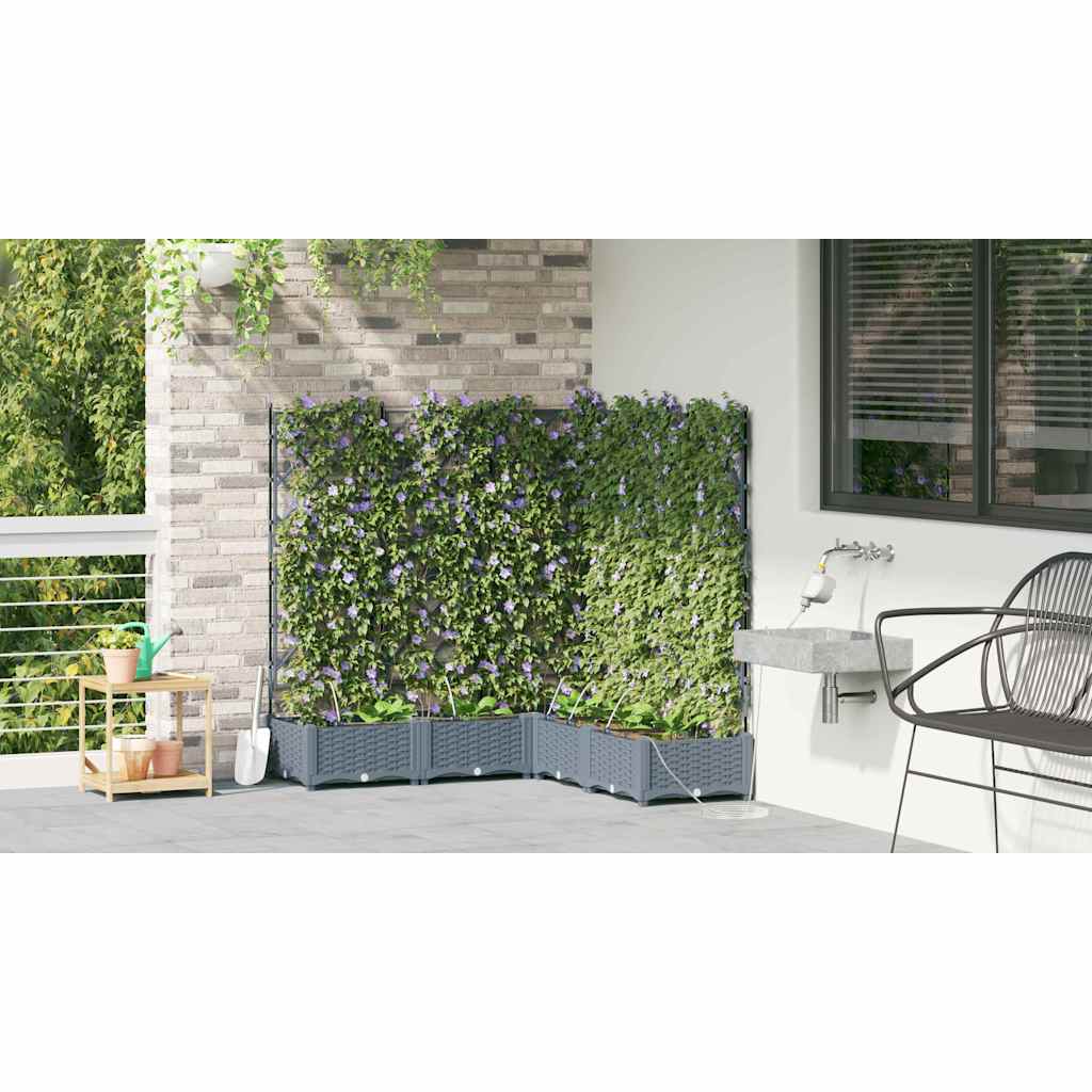 Ghivece pentru grădină Gri deschis 120 x 120 x 126 cm Oțel GartenMobel Dekor