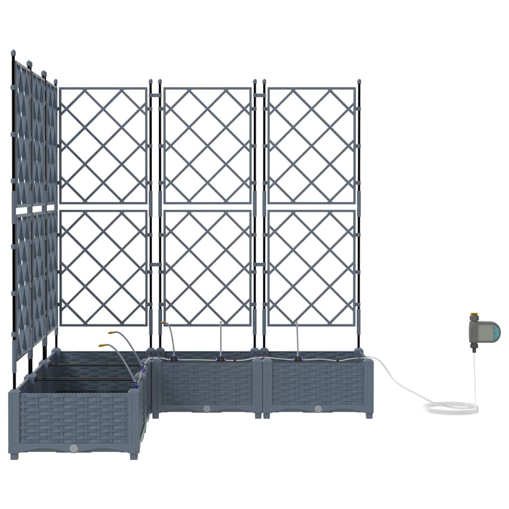 Ghivece pentru grădină Gri deschis 120 x 120 x 126 cm Oțel GartenMobel Dekor