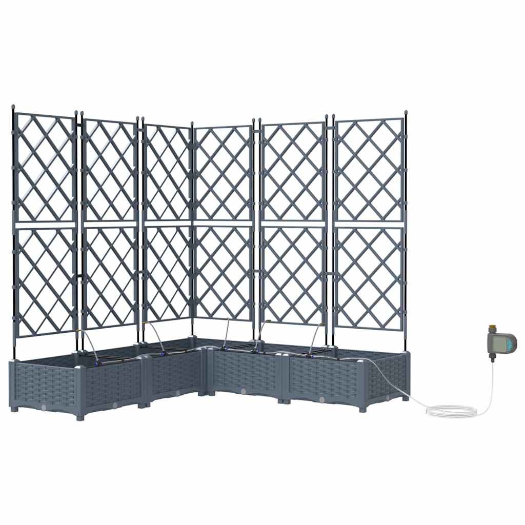 Ghivece pentru grădină Gri deschis 120 x 120 x 126 cm Oțel GartenMobel Dekor