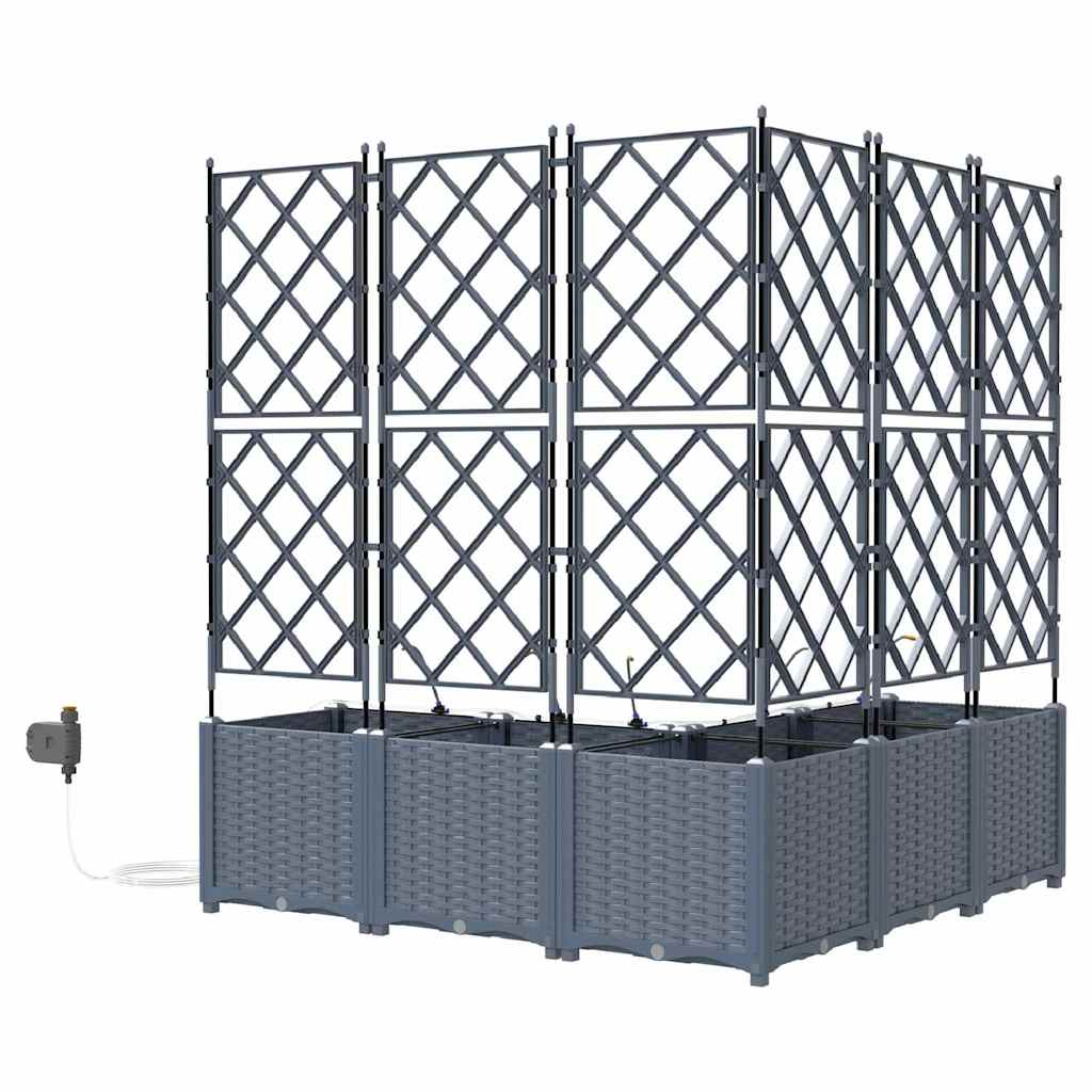 Ghivece pentru grădină Gri deschis 120 x 120 x 142 cm Oțel GartenMobel Dekor