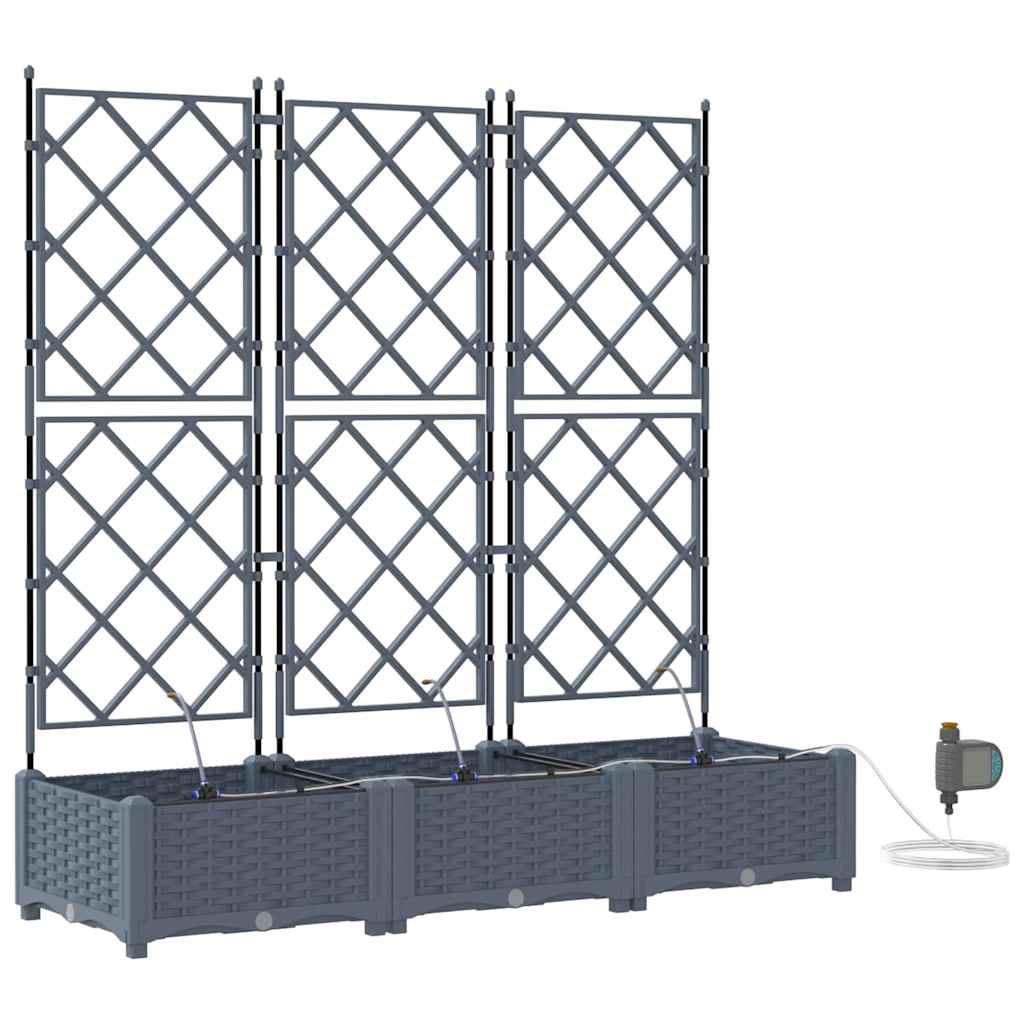 Ghivece pentru grădină Gri deschis 120 x 40 x 126 cm Oțel GartenMobel Dekor