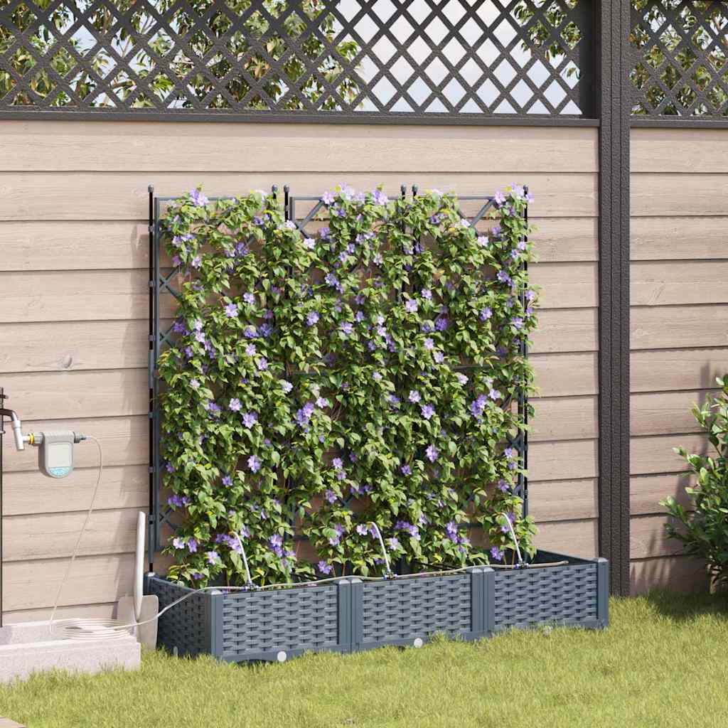 Ghivece pentru grădină Gri deschis 120 x 40 x 126 cm Oțel GartenMobel Dekor