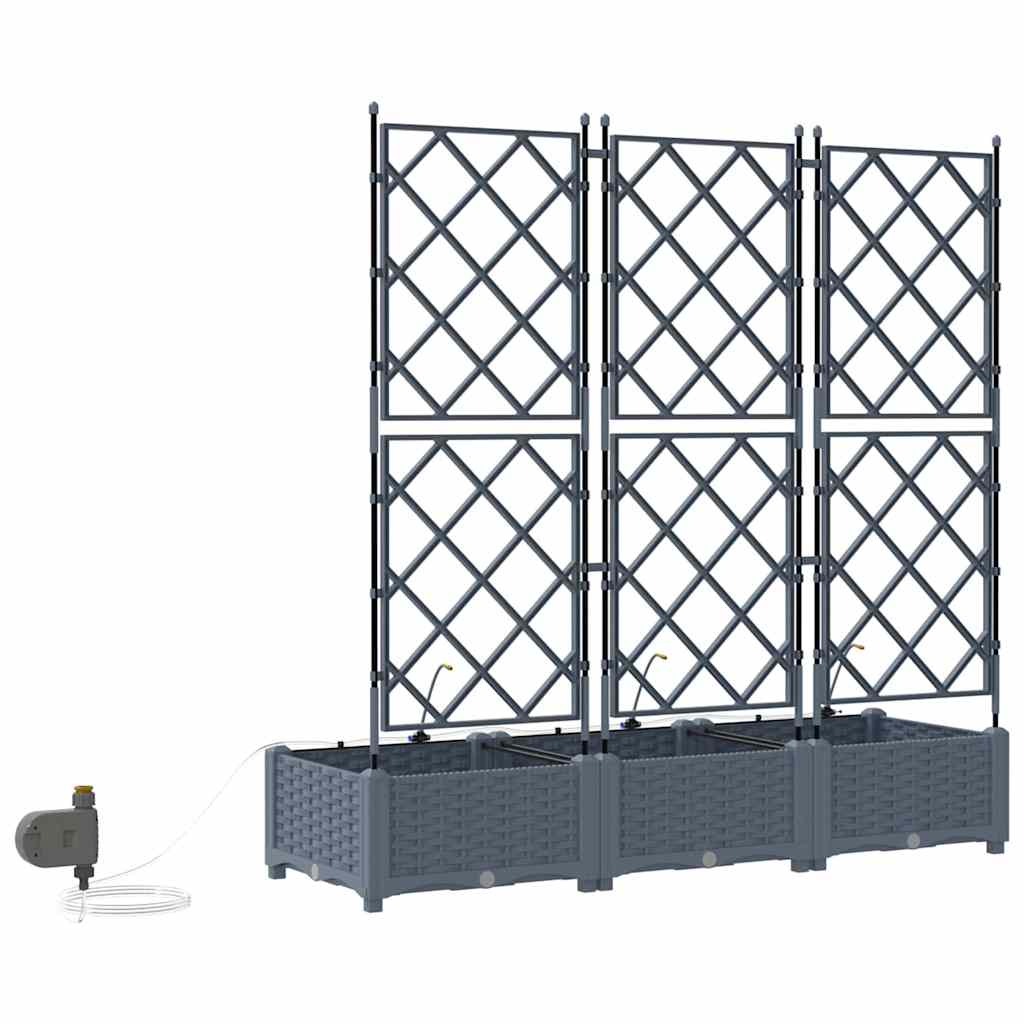 Ghivece pentru grădină Gri deschis 120 x 40 x 126 cm Oțel GartenMobel Dekor