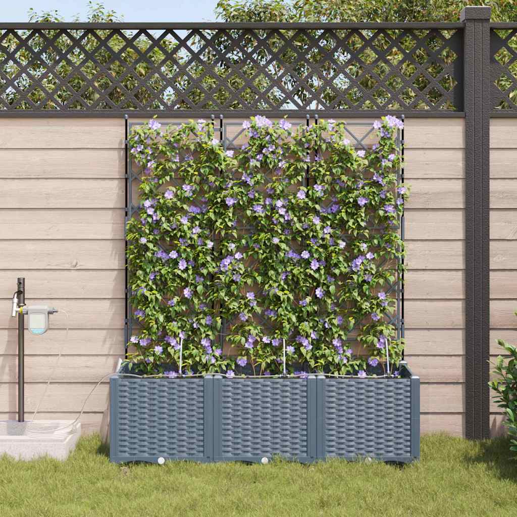 Ghivece pentru grădină Gri deschis 120 x 40 x 142 cm Oțel GartenMobel Dekor