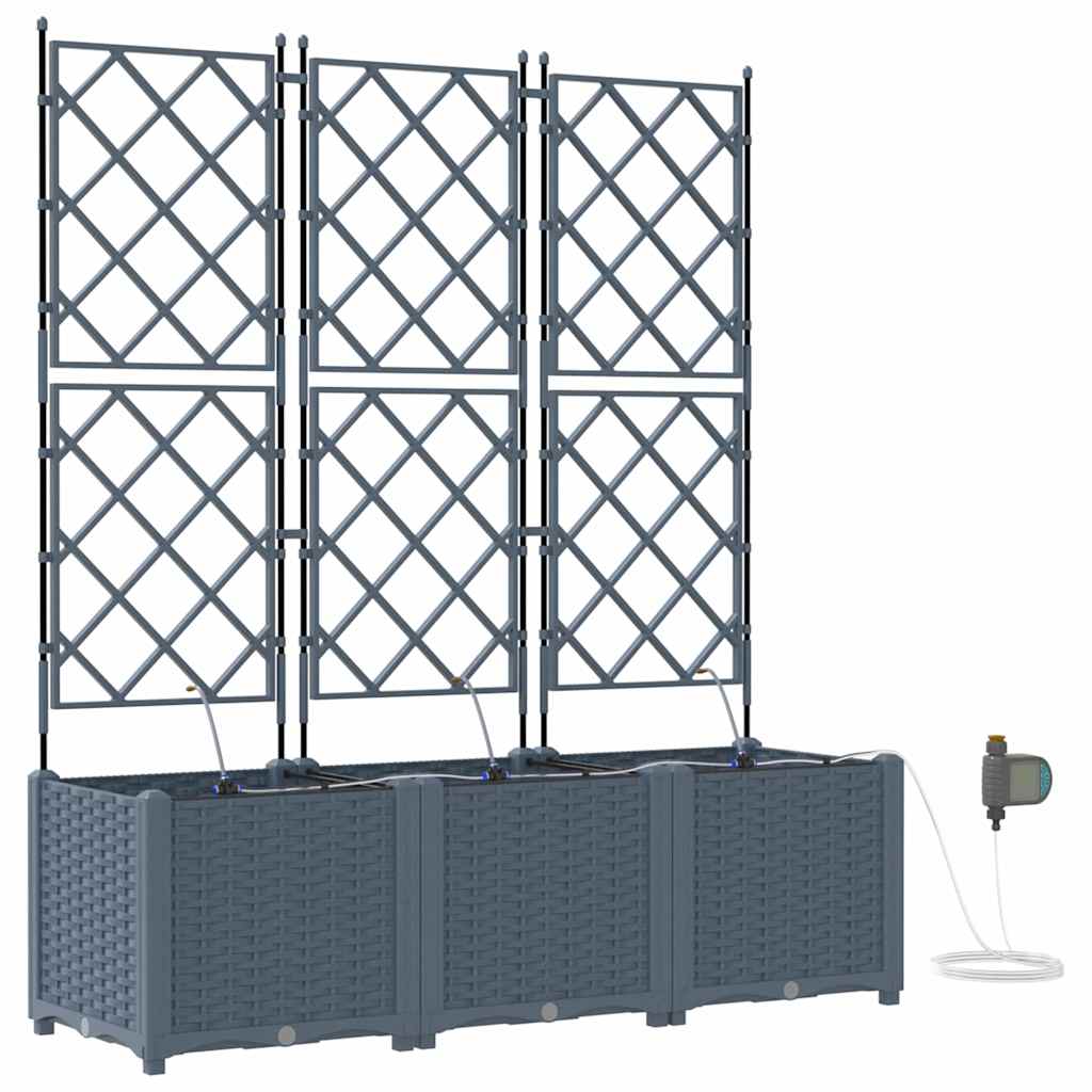 Ghivece pentru grădină Gri deschis 120 x 40 x 142 cm Oțel GartenMobel Dekor