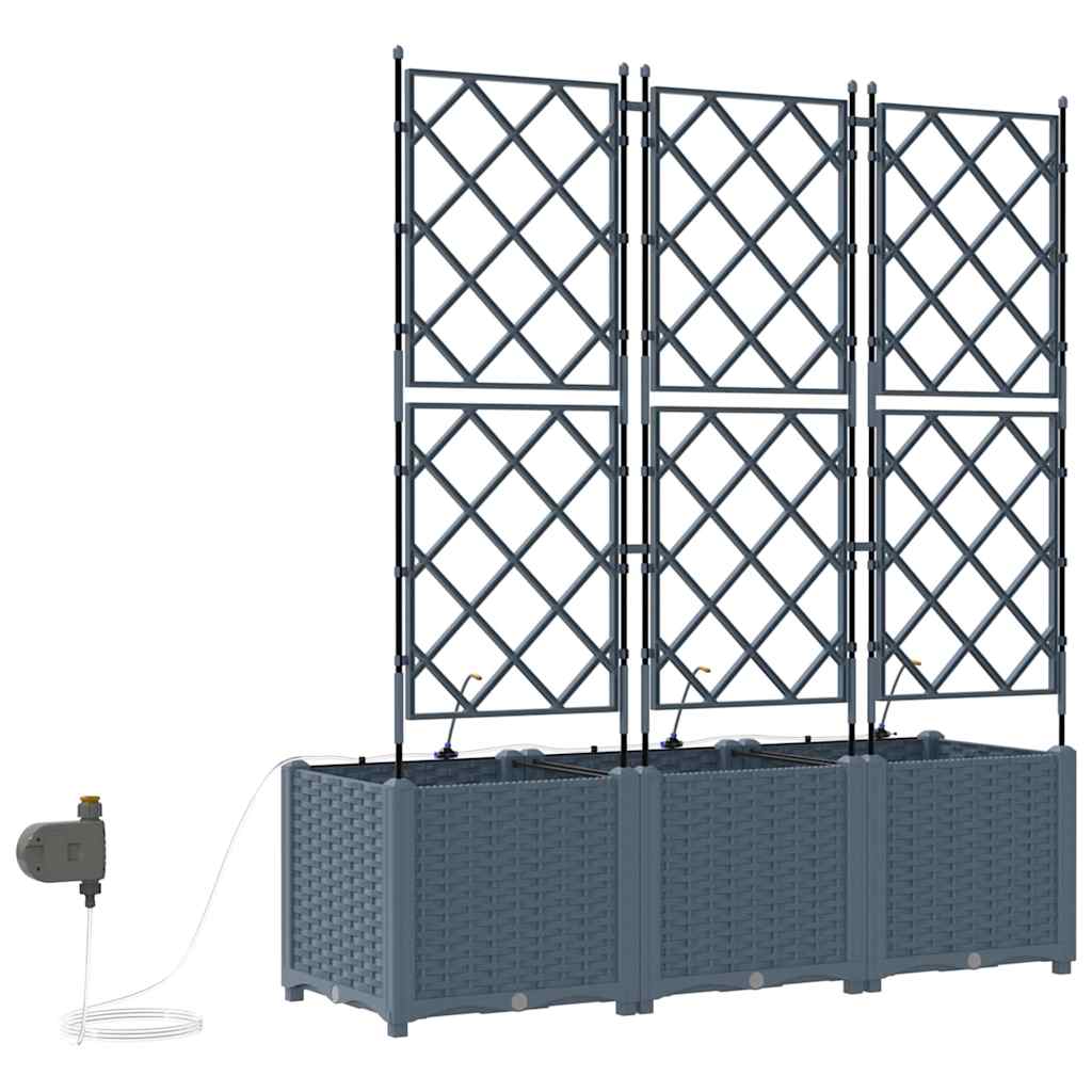 Ghivece pentru grădină Gri deschis 120 x 40 x 142 cm Oțel GartenMobel Dekor