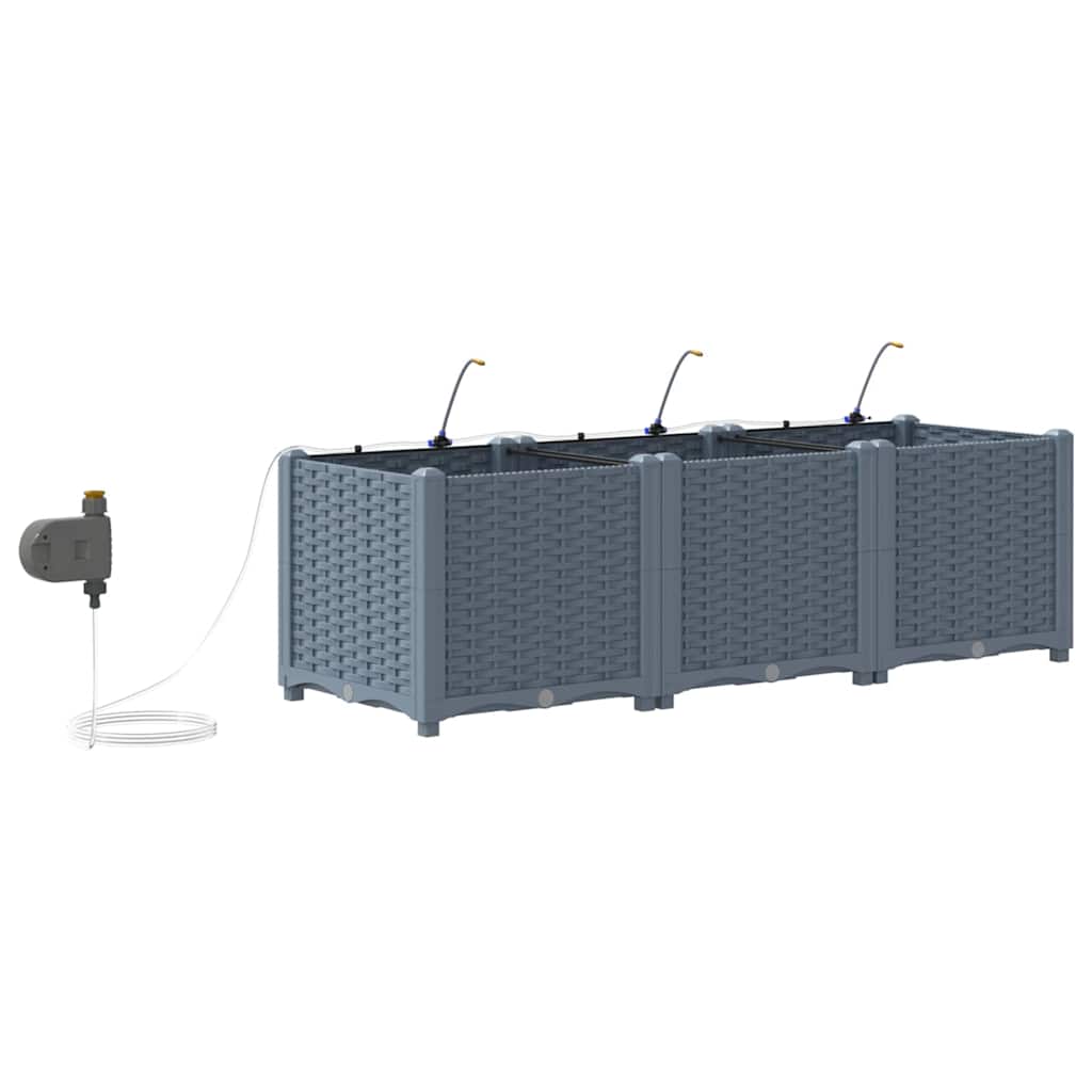 Ghivece pentru grădină Gri deschis 120 x 40 x 37.5 cm Oțel GartenMobel Dekor