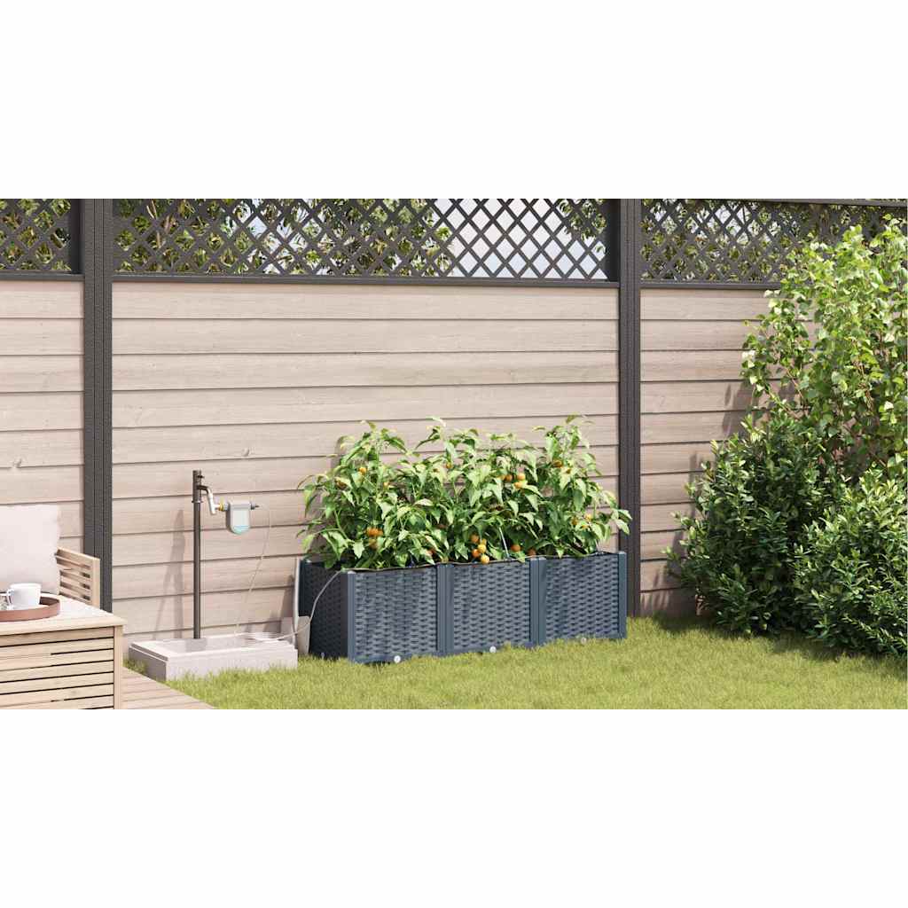 Ghivece pentru grădină Gri deschis 120 x 40 x 37.5 cm Oțel GartenMobel Dekor