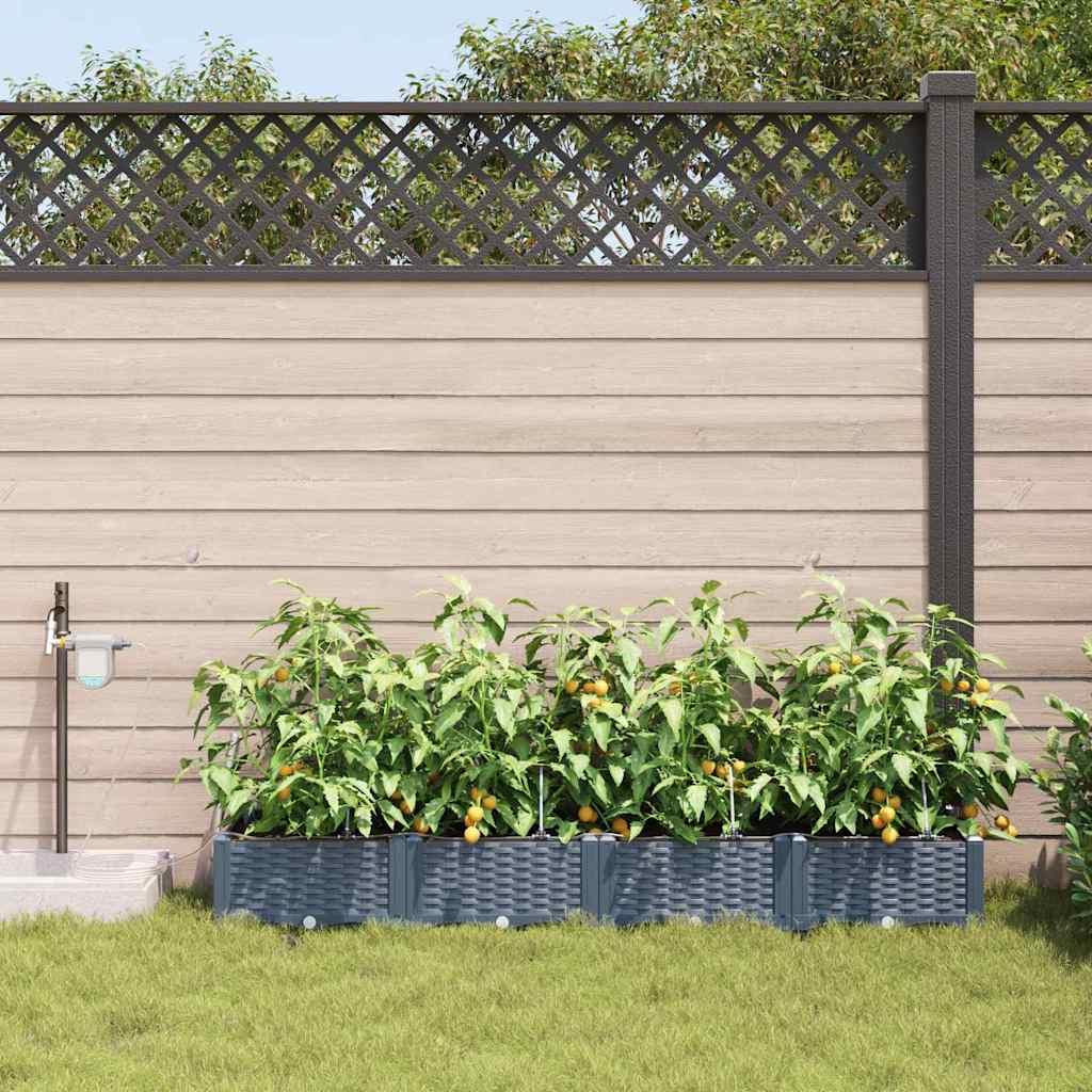 Ghivece pentru grădină Gri deschis 160 x 40 x 22 cm Oțel GartenMobel Dekor