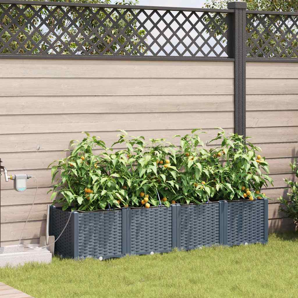 Ghivece pentru grădină Gri deschis 160 x 40 x 37.5 cm Oțel GartenMobel Dekor