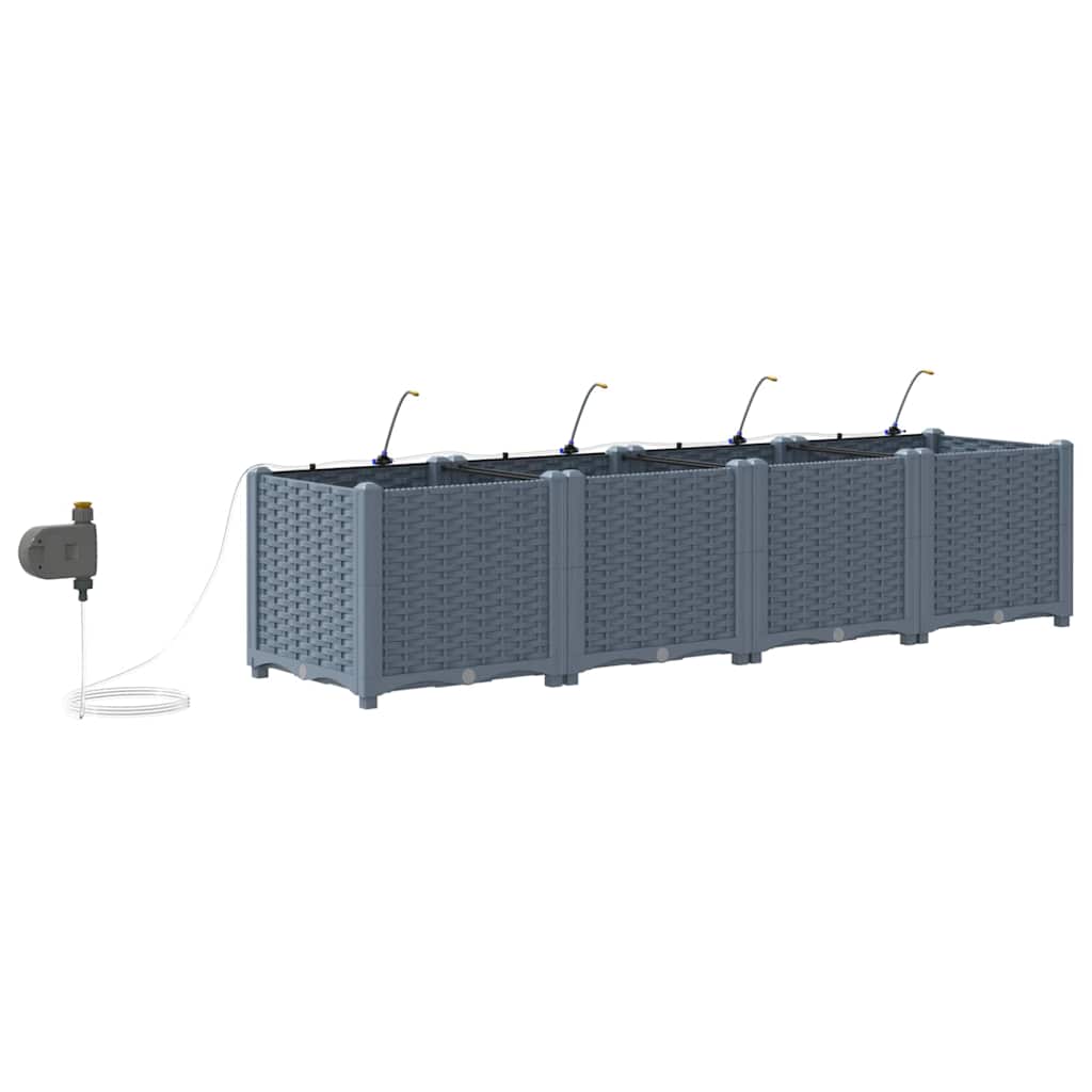 Ghivece pentru grădină Gri deschis 160 x 40 x 37.5 cm Oțel GartenMobel Dekor