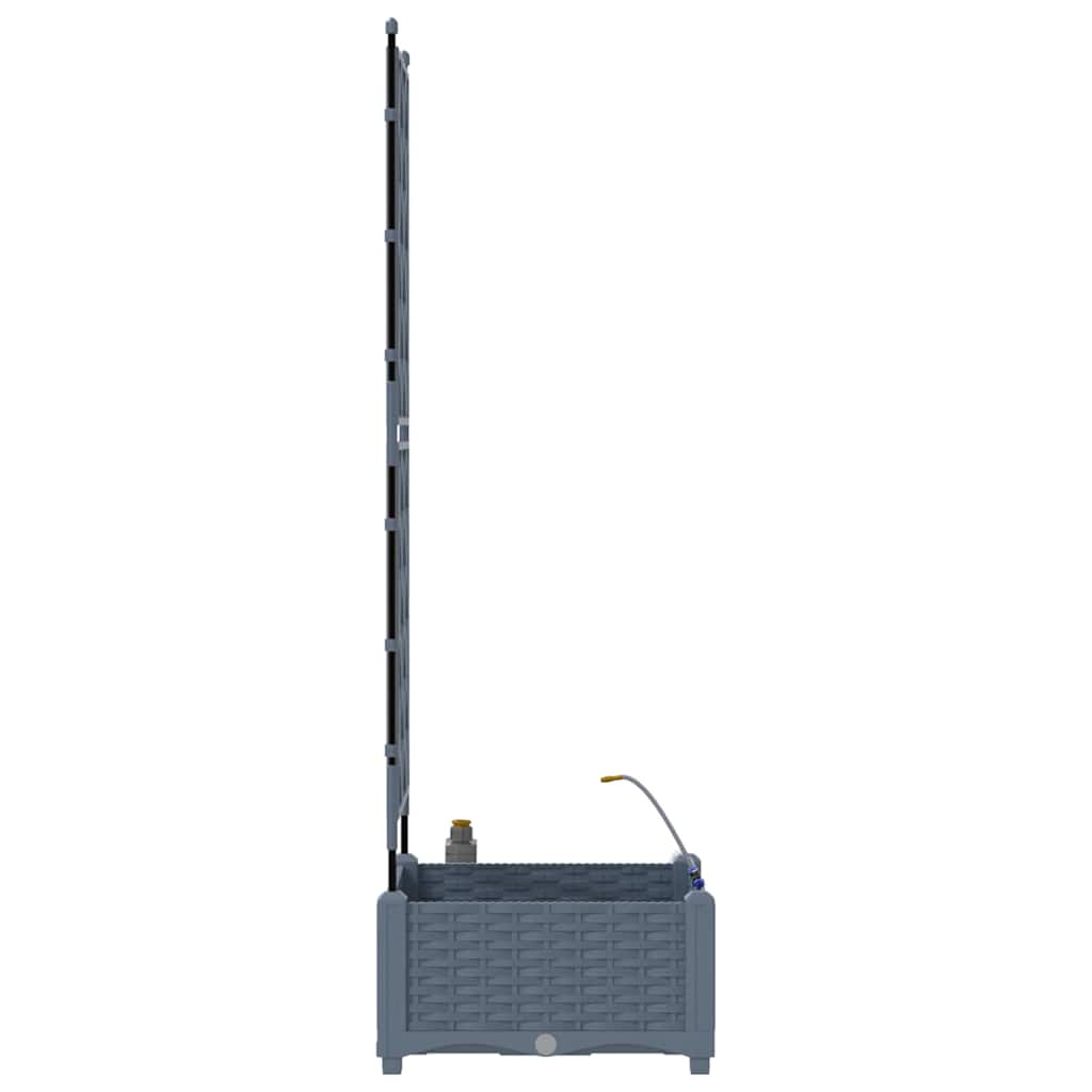 Ghivece pentru grădină Gri deschis 40 x 40 x 126 cm Oțel GartenMobel Dekor