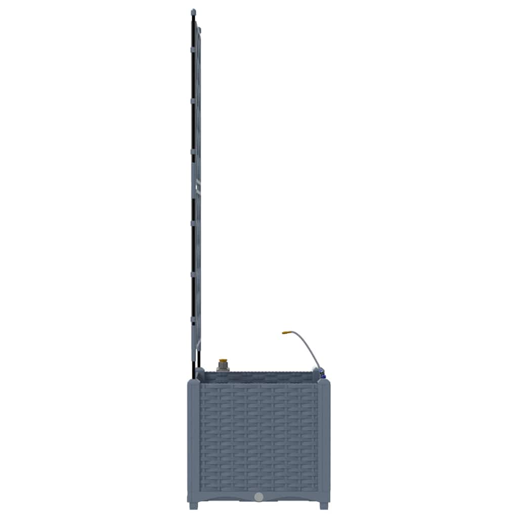 Ghivece pentru grădină Gri deschis 40 x 40 x 142 cm Oțel GartenMobel Dekor