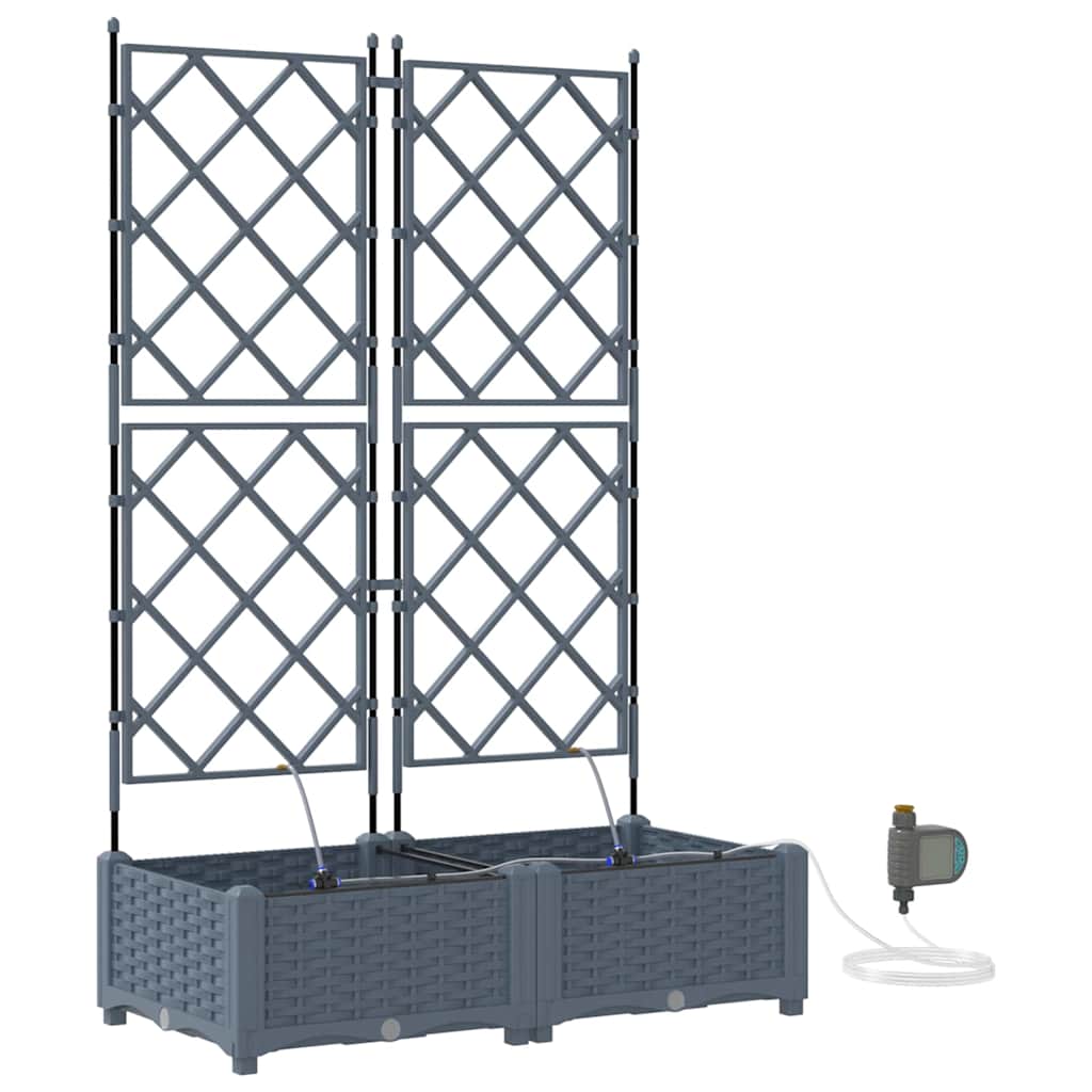Ghivece pentru grădină Gri deschis 80 x 40 x 126 cm Oțel GartenMobel Dekor