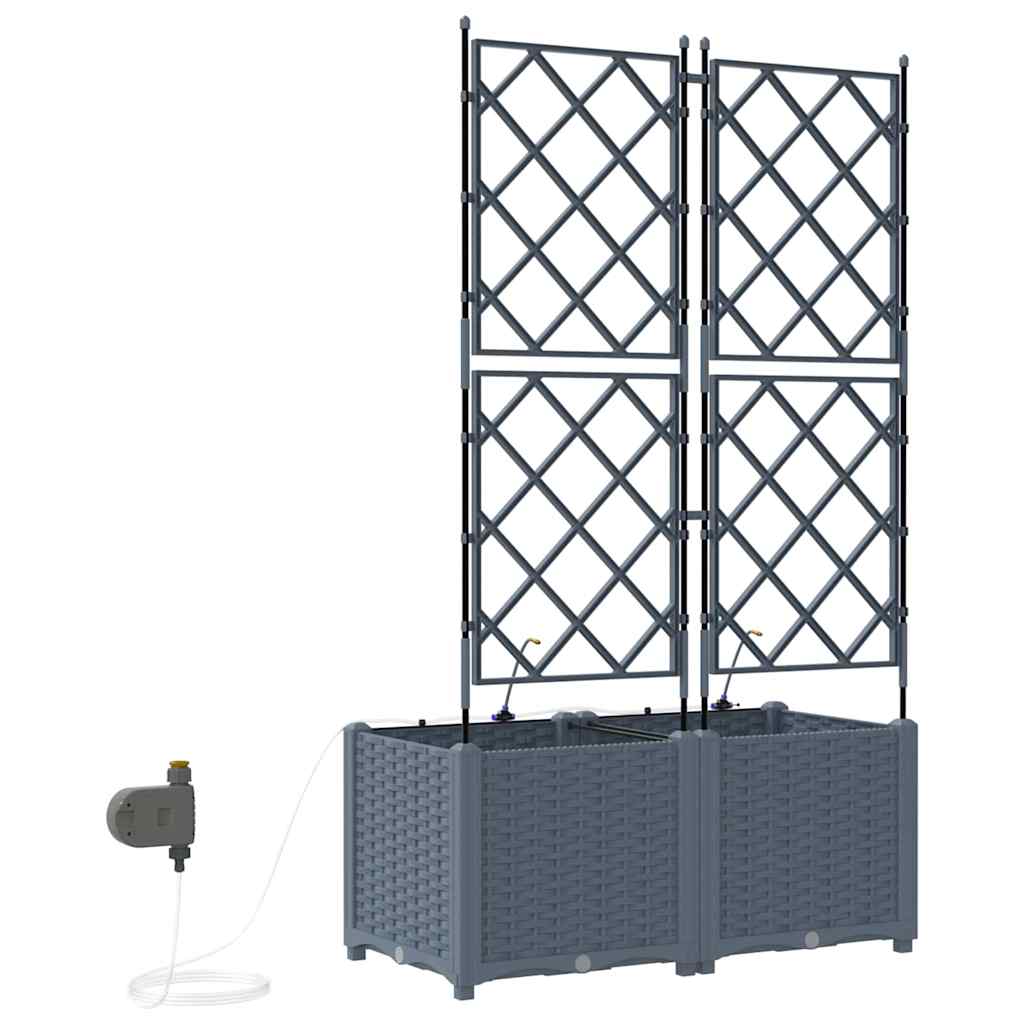 Ghivece pentru grădină Gri deschis 80 x 40 x 142 cm Oțel GartenMobel Dekor