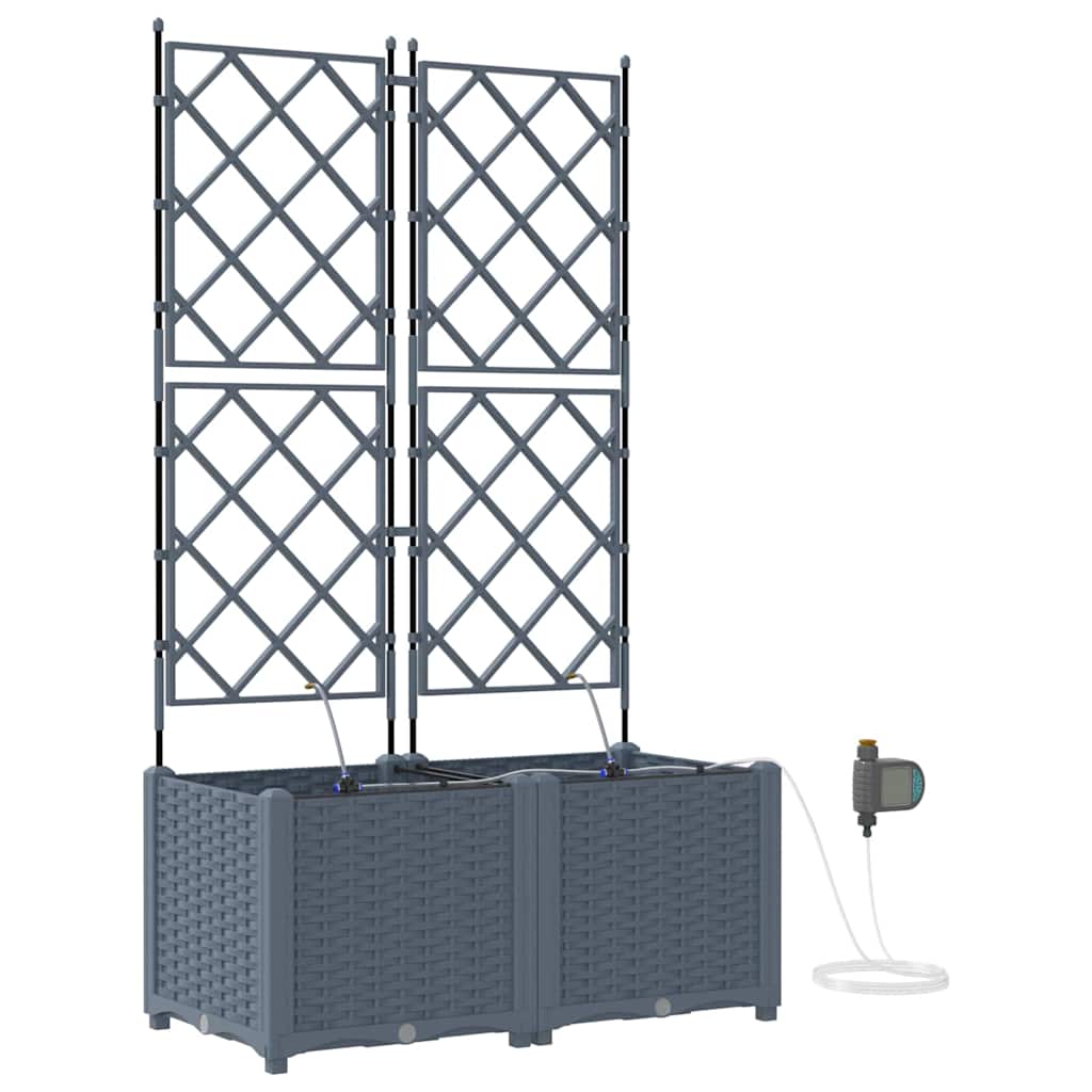 Ghivece pentru grădină Gri deschis 80 x 40 x 142 cm Oțel GartenMobel Dekor