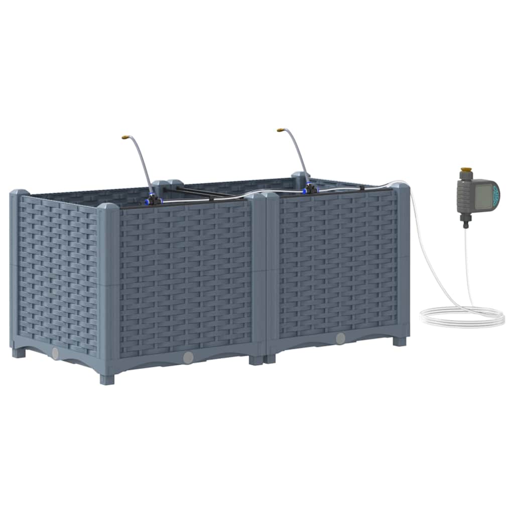 Ghivece pentru grădină Gri deschis 80 x 40 x 37.5 cm Oțel GartenMobel Dekor