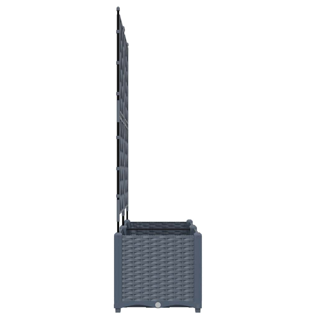 Ghiveci de grădină cu trellis 2 pcs Gri deschis GartenMobel Dekor