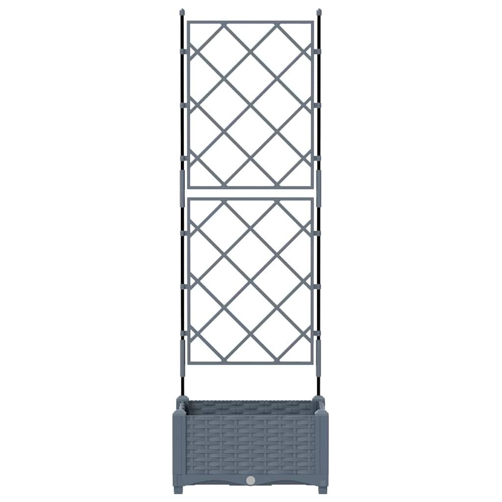 Ghiveci de grădină cu trellis Gri deschis 40 x 40 x 125.5 cm PP GartenMobel Dekor