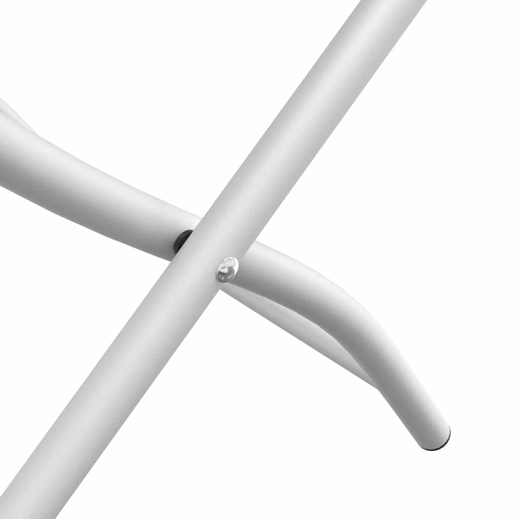 Scaun pliabil pentru grădină 2 pcs Alb 55 x 56.5 x 91cm Oțel GartenMobel Dekor