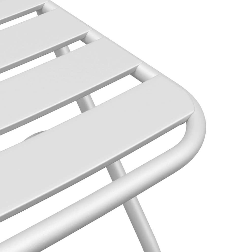 Scaun pliabil pentru grădină 2 pcs Alb 55 x 56.5 x 91cm Oțel GartenMobel Dekor