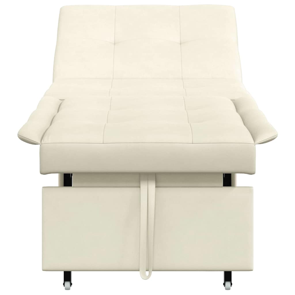 Canapea extensibilă Crem 67 x 194 x 38 cm Catifea GartenMobel Dekor