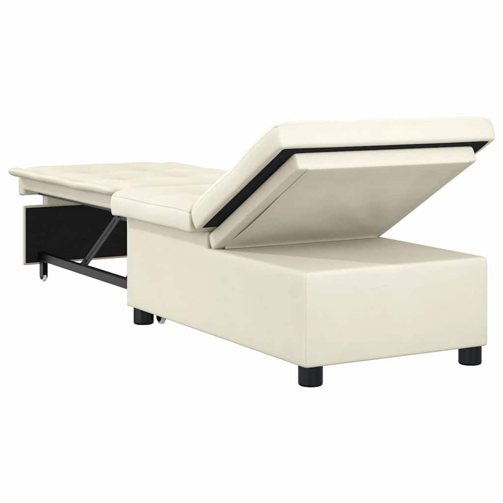 Canapea extensibilă Crem 67 x 194 x 38 cm Catifea GartenMobel Dekor