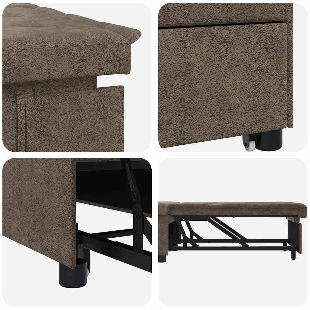 Canapea extensibilă Gri închis 67 x 194 x 38 cm GartenMobel Dekor