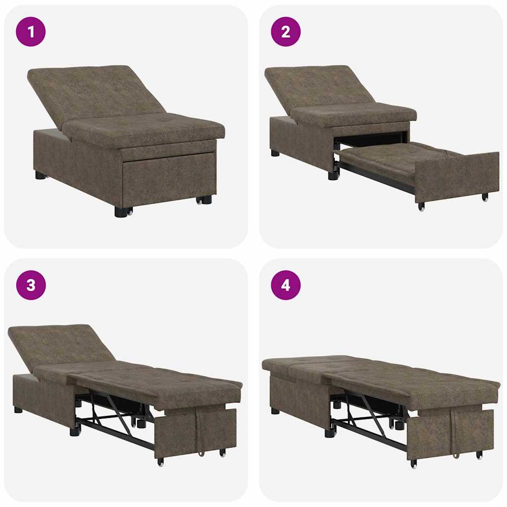 Canapea extensibilă Gri închis 67 x 194 x 38 cm GartenMobel Dekor