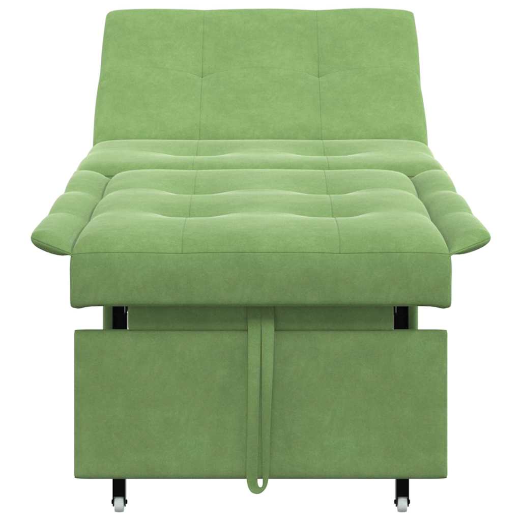 Canapea extensibilă Lysegrønn 67 x 194 x 38 cm Catifea GartenMobel Dekor