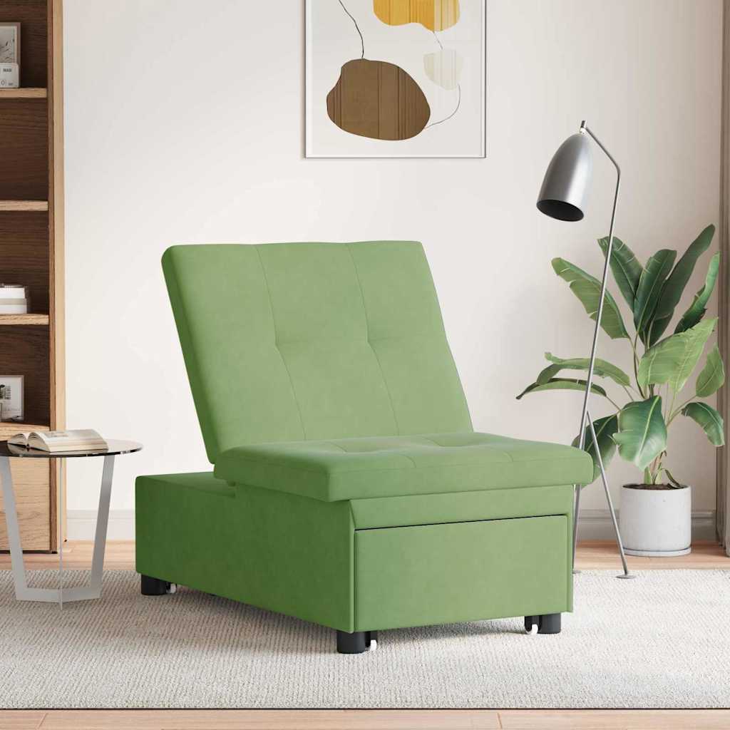 Canapea extensibilă Lysegrønn 67 x 194 x 38 cm Catifea GartenMobel Dekor