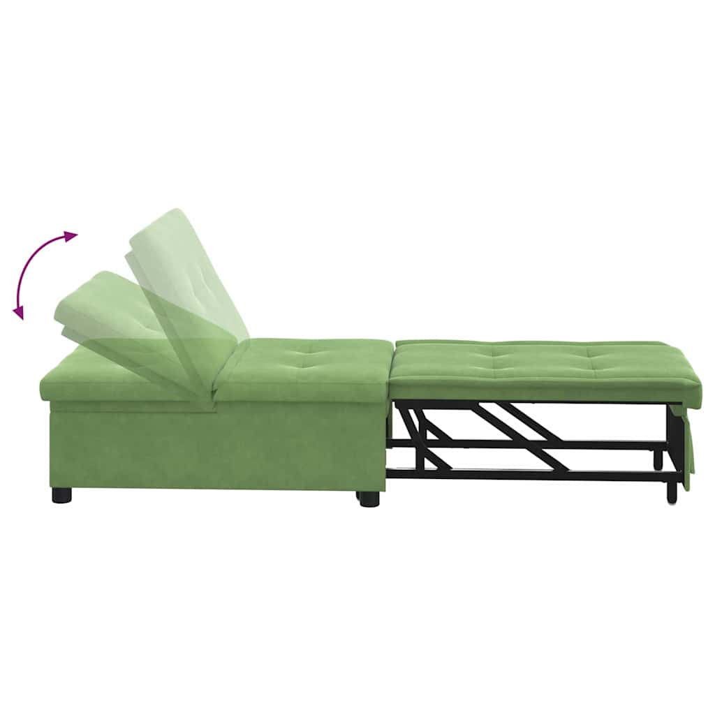 Canapea extensibilă Lysegrønn 67 x 194 x 38 cm Catifea GartenMobel Dekor