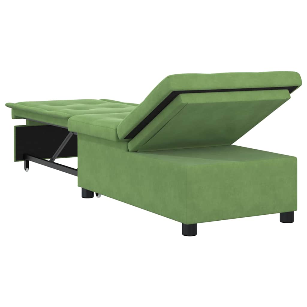 Canapea extensibilă Lysegrønn 67 x 194 x 38 cm Catifea GartenMobel Dekor