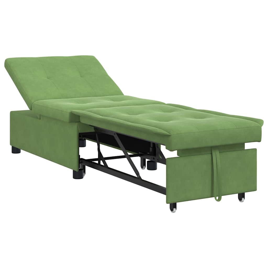 Canapea extensibilă Lysegrønn 67 x 194 x 38 cm Catifea GartenMobel Dekor