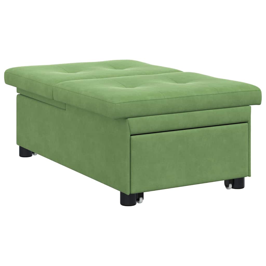 Canapea extensibilă Lysegrønn 67 x 194 x 38 cm Catifea GartenMobel Dekor